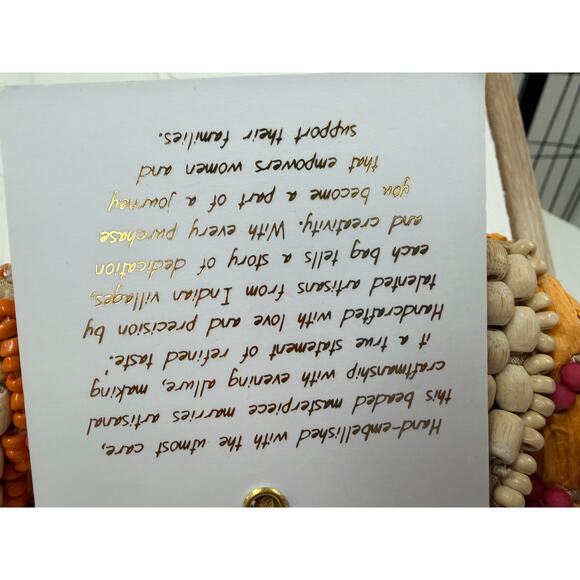 NWT Beaded Boho Festival Clutch Crossbody Bag India Handmade Colorful - Picture 5 of 7